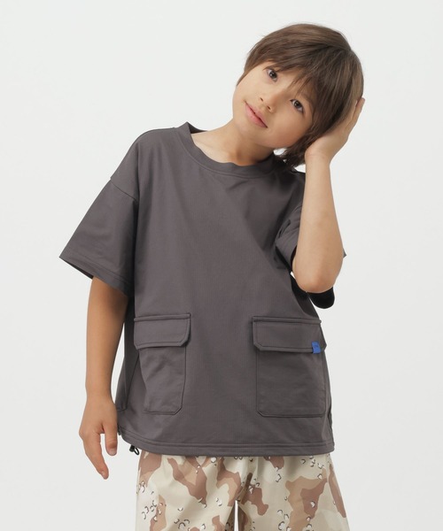 GLOBAL WORK(グローバルワーク)の「ドライメッシュプルオーバー半袖/876732(Tシャツ/カットソー・キッズ・チャコールグレー/ミント・130cm/160cm/140cm/150cm)」の19枚目の写真