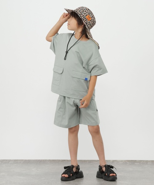 GLOBAL WORK(グローバルワーク)の「ドライメッシュプルオーバー半袖/876732(Tシャツ/カットソー・キッズ・チャコールグレー/ミント・130cm/160cm/140cm/150cm)」の20枚目の写真