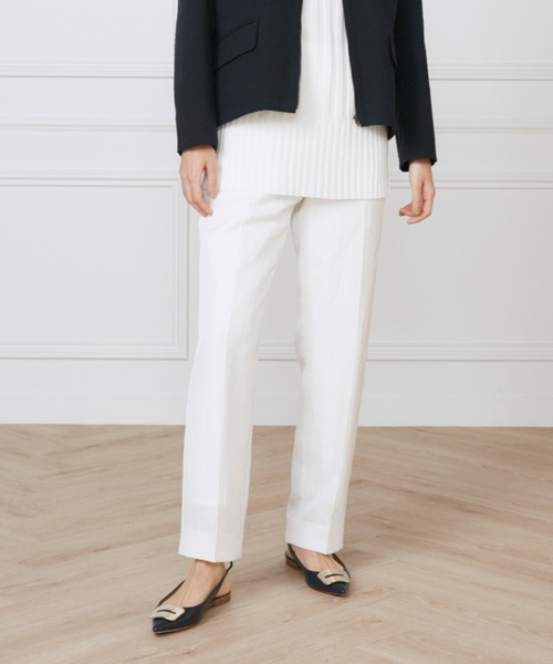 INED(イネド)の「ストレートパンツ《la veille by SUPERIOR CLOSET》(その他パンツ・レディース・オフホワイト・9号)」の1枚目の写真