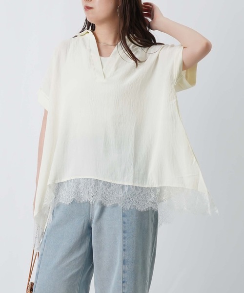 LUCA/LADY LUCK LUCA(ルカ/レディラックルカ)の「LC/LLL 裾レーススキッパープルオーバー(Tシャツ/カットソー・レディース・ブラウン/ブラック/オフホワイト・FREE)」の13枚目の写真
