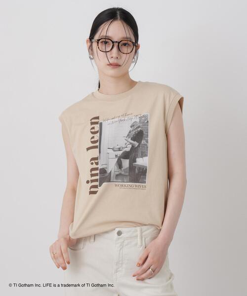 GOOD ROCK SPEED(グッドロックスピード)の「GOOD ROCK SPEED/LIFE PICTURE COLLECTION French sleeve Beige(Tシャツ/カットソー・レディース・ベージュ・FREE)」の1枚目の写真