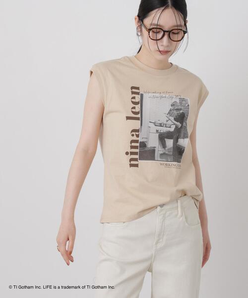 GOOD ROCK SPEED(グッドロックスピード)の「GOOD ROCK SPEED/LIFE PICTURE COLLECTION French sleeve Beige(Tシャツ/カットソー・レディース・ベージュ・FREE)」の2枚目の写真