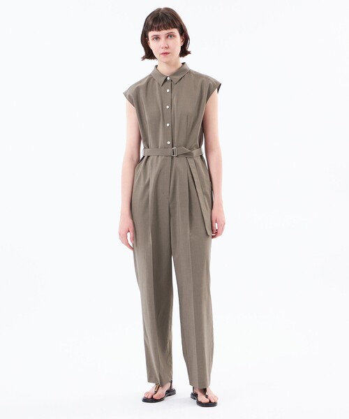 MACKINTOSH PHILOSOPHY(マッキントッシュ フィロソフィー)の「リネンミックスジャンプスーツ(つなぎ/オールインワン・レディース・ベージュ系その他4/ダークネイビー・38/36)」の2枚目の写真