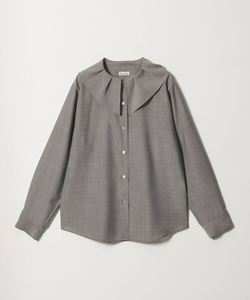 Steven Alan(スティーブンアラン)の「<Steven Alan>タックカラー シャツ(シャツ/ブラウス・レディース・クリーム/グレー・S/M)」の2枚目の写真