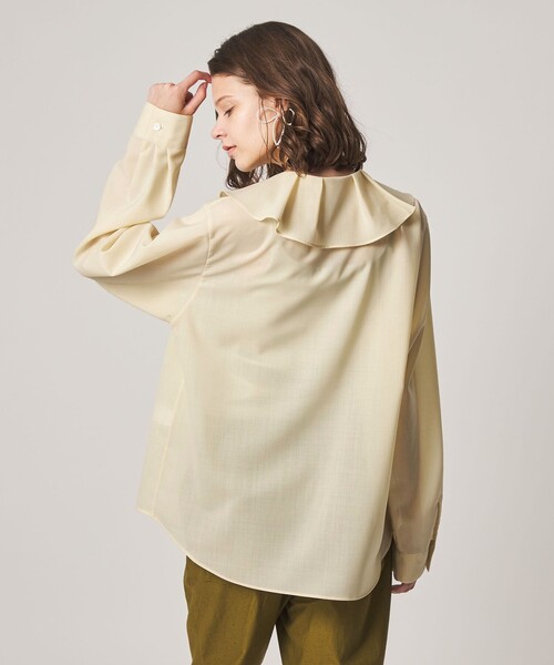 Steven Alan(スティーブンアラン)の「<Steven Alan>タックカラー シャツ(シャツ/ブラウス・レディース・クリーム/グレー・S/M)」の1枚目の写真