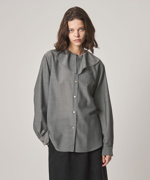 Steven Alan(スティーブンアラン)の「<Steven Alan>タックカラー シャツ(シャツ/ブラウス・レディース・クリーム/グレー・S/M)」の8枚目の写真