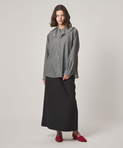 Steven Alan(スティーブンアラン)の「<Steven Alan>タックカラー シャツ(シャツ/ブラウス・レディース・クリーム/グレー・S/M)」の10枚目の写真