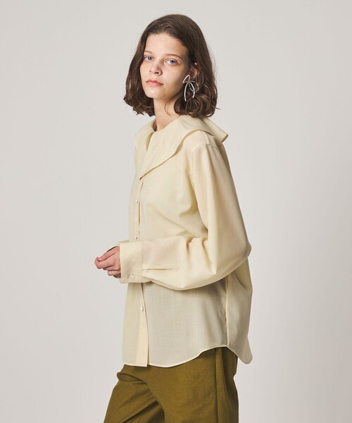 Steven Alan(スティーブンアラン)の「<Steven Alan>タックカラー シャツ(シャツ/ブラウス・レディース・クリーム/グレー・S/M)」の11枚目の写真