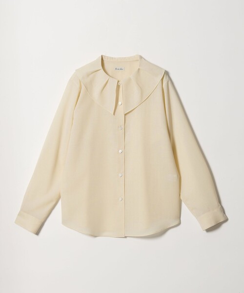 Steven Alan(スティーブンアラン)の「<Steven Alan>タックカラー シャツ(シャツ/ブラウス・レディース・クリーム/グレー・S/M)」の4枚目の写真