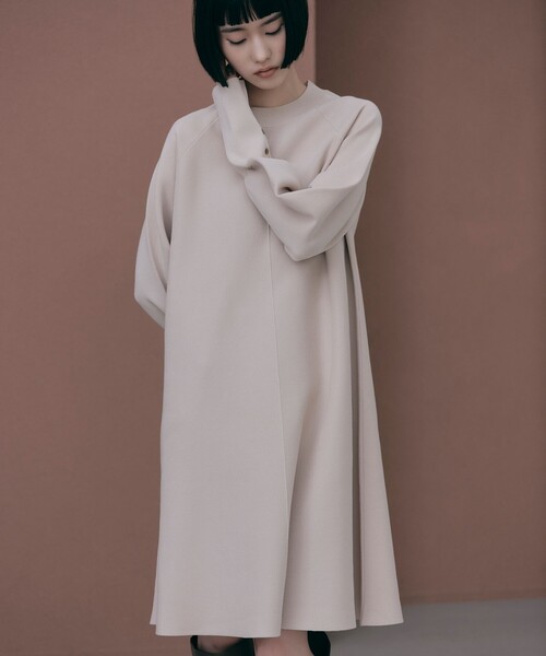 EMMEL REFINES（エメルリファインズ）の「＜EMMEL REFINES＞EM Aライン ミニ ニット ワンピース（ワンピース・レディース・ブラック/ベージュ/オレンジ系その他・FREE）」の8枚目の写真