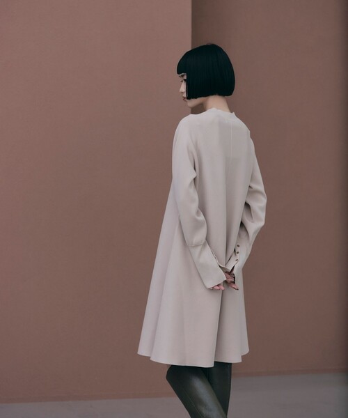 EMMEL REFINES（エメルリファインズ）の「＜EMMEL REFINES＞EM Aライン ミニ ニット ワンピース（ワンピース・レディース・ブラック/ベージュ/オレンジ系その他・FREE）」の9枚目の写真