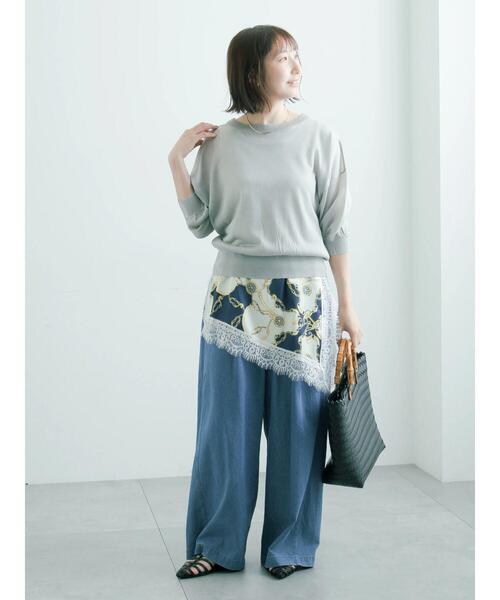 Te chichi(テチチ)の「【接触冷感】スカーフドッキングタンクトップ(タンクトップ・レディース・ネイビー/ブラウン・F)」の10枚目の写真