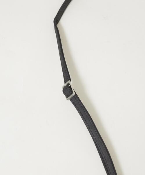 ITTI(イッチ)の「ITTI/別注 DRAWSTRING POUCH / ミリクロス(ショルダーバッグ・メンズ・ブラック・FREE)」の6枚目の写真