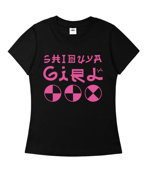 MILLION DAY(ミリオンデイ)の「JP GIRL スリムフィット半袖Tシャツ(Tシャツ/カットソー・レディース・ピンク/ブラック・MEDIUM/SMALL/LARGE)」の3枚目の写真