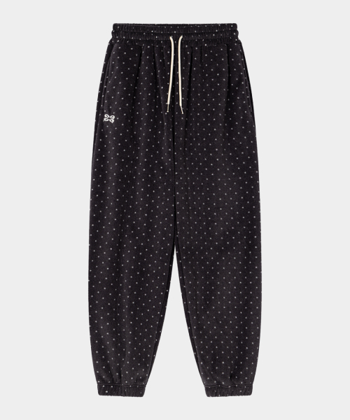 KISYNING(キシニング)の「Dot Fleece Jogger Pants (Charcoal)(スウェットパンツ・レディース・その他・SMALL)」の1枚目の写真