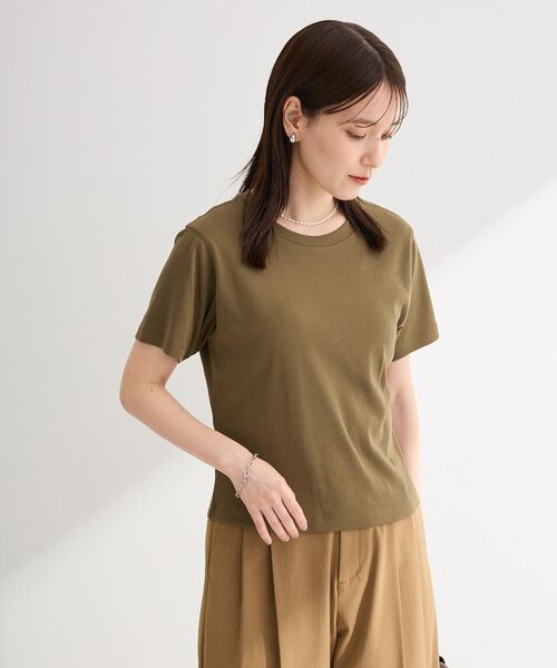 Green Parks(グリーンパークス)の「オトナコンパクトTシャツⅡ(Tシャツ/カットソー・レディース・ホワイト/ブラック/カーキ・FREE)」の18枚目の写真