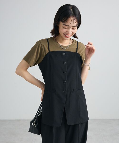 Green Parks(グリーンパークス)の「オトナコンパクトTシャツⅡ(Tシャツ/カットソー・レディース・ホワイト/ブラック/カーキ・FREE)」の22枚目の写真