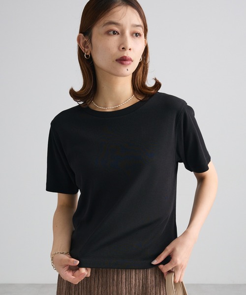 Green Parks(グリーンパークス)の「オトナコンパクトTシャツⅡ(Tシャツ/カットソー・レディース・ホワイト/ブラック/カーキ・FREE)」の3枚目の写真