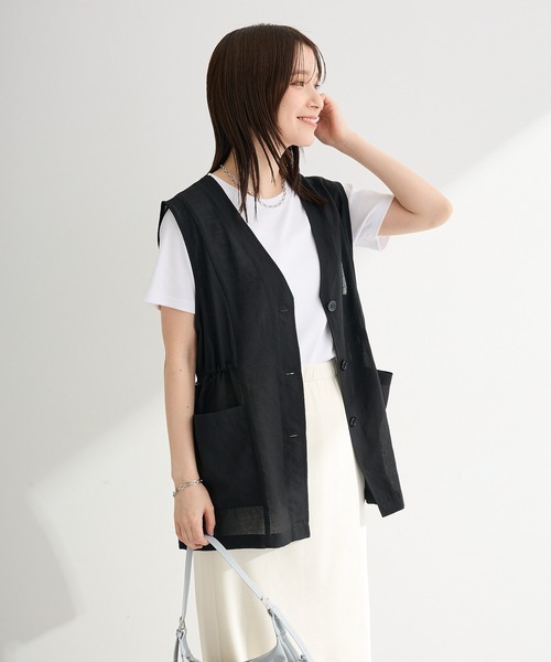 Green Parks(グリーンパークス)の「オトナコンパクトTシャツⅡ(Tシャツ/カットソー・レディース・ホワイト/ブラック/カーキ・FREE)」の7枚目の写真
