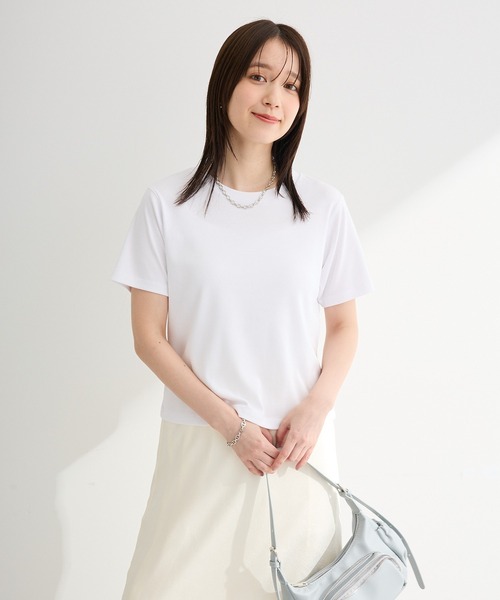 Green Parks(グリーンパークス)の「オトナコンパクトTシャツⅡ(Tシャツ/カットソー・レディース・ホワイト/ブラック/カーキ・FREE)」の8枚目の写真