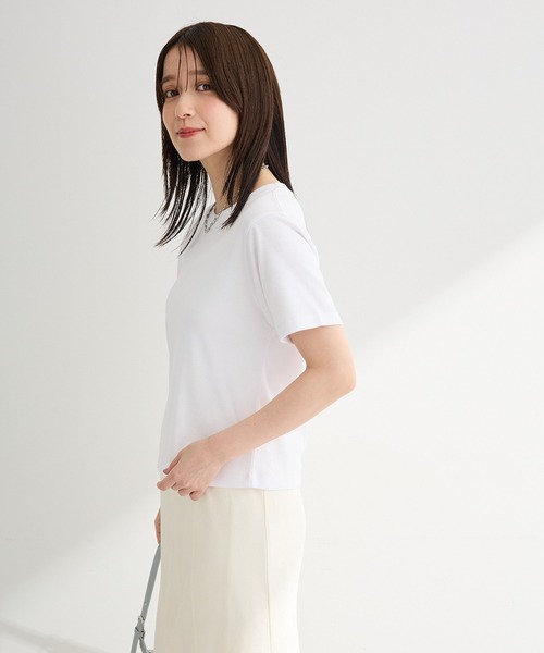 Green Parks(グリーンパークス)の「オトナコンパクトTシャツⅡ(Tシャツ/カットソー・レディース・ホワイト/ブラック/カーキ・FREE)」の9枚目の写真