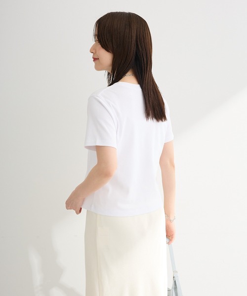 Green Parks(グリーンパークス)の「オトナコンパクトTシャツⅡ(Tシャツ/カットソー・レディース・ホワイト/ブラック/カーキ・FREE)」の5枚目の写真