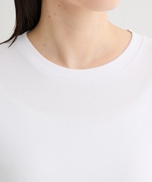 Green Parks(グリーンパークス)の「オトナコンパクトTシャツⅡ(Tシャツ/カットソー・レディース・ホワイト/ブラック/カーキ・FREE)」の4枚目の写真