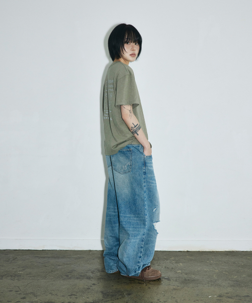 SCALLYWAG（スカリーワグ）の「VTG スクラッチダメージセギングデニムパンツ[ライトインディゴ]（デニムパンツ・レディース・その他・SMALL/MEDIUM/LARGE/X-LARGE）」の8枚目の写真