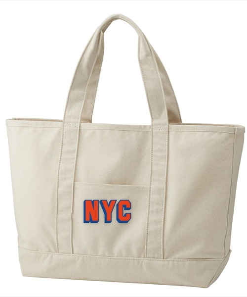 Ol' Basics(オールベーシックス)の「Ol' Basics(オール・ベーシックス) ビッグトートバッグ キャンバス NYC ニューヨーク ロゴ プリント 鞄 BAG アメカジ メンズ レディース ユニセックス(トートバッグ・レディース・ベージュ系2/ベージュ系1・FREE)」の2枚目の写真