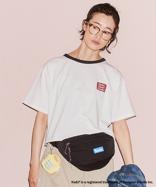 studio CLIP(スタディオクリップ)の「【Keds】コンパクトTシャツ(Tシャツ/カットソー・レディース・ネイビー/ホワイト・FREE)」の3枚目の写真