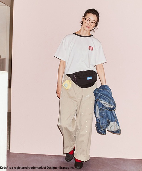 studio CLIP(スタディオクリップ)の「【Keds】コンパクトTシャツ(Tシャツ/カットソー・レディース・ネイビー/ホワイト・FREE)」の4枚目の写真