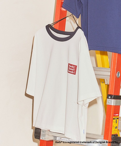 studio CLIP(スタディオクリップ)の「【Keds】コンパクトTシャツ(Tシャツ/カットソー・レディース・ネイビー/ホワイト・FREE)」の7枚目の写真
