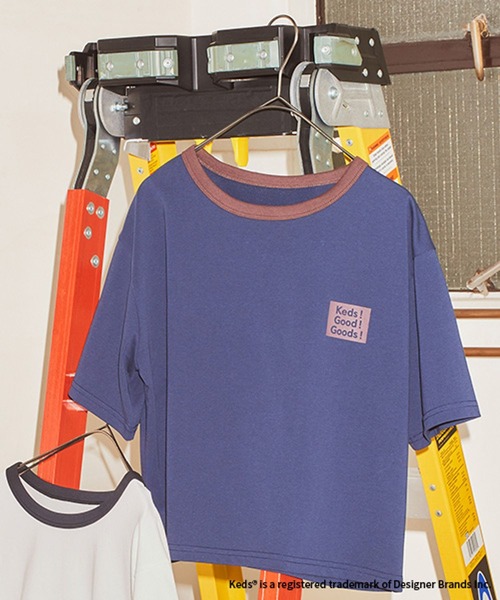 studio CLIP(スタディオクリップ)の「【Keds】コンパクトTシャツ(Tシャツ/カットソー・レディース・ネイビー/ホワイト・FREE)」の8枚目の写真
