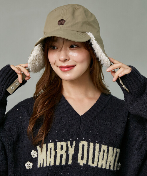 MARY QUANT（マリークワント）の「MARY QUANT × PUBLUX/マリークワント マリークワント ワンポイント 刺繍 フライトキャップ　限定展開（キャップ・レディース・チャコールグレー/ベージュ/ネイビー・ONE SIZE）」の17枚目の写真
