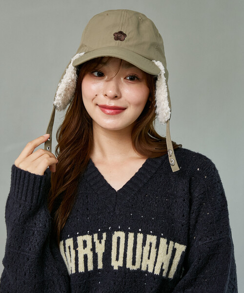 MARY QUANT（マリークワント）の「MARY QUANT × PUBLUX/マリークワント マリークワント ワンポイント 刺繍 フライトキャップ　限定展開（キャップ・レディース・チャコールグレー/ベージュ/ネイビー・ONE SIZE）」の21枚目の写真