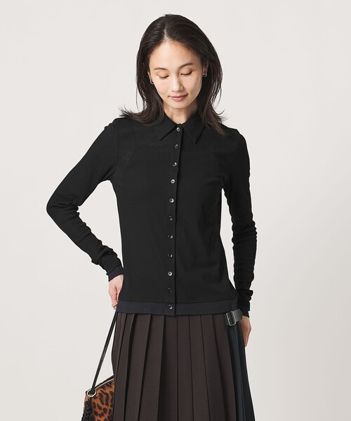 UNITED ARROWS(ユナイテッドアローズ)の「レイヤード カットソー カーディガン(カーディガン/ボレロ・レディース・ホワイト/ブラック・FREE)」の19枚目の写真