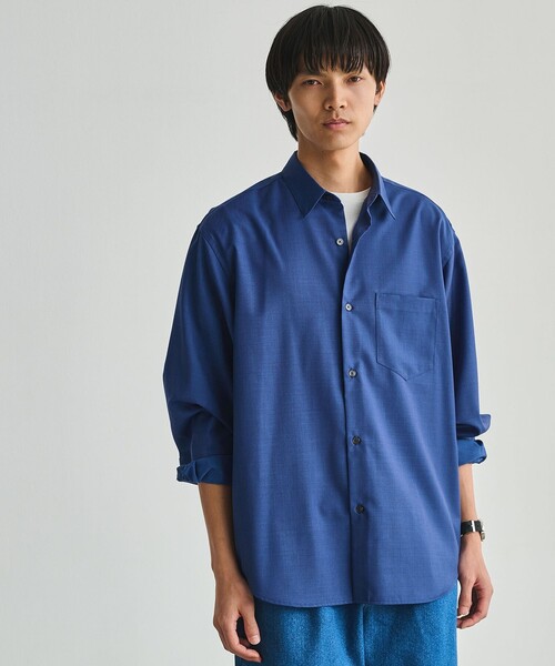 green label relaxing(グリーンレーベルリラクシング)の「ウォッシャブル ビエラジャストルーズ 長袖 シャツ(シャツ/ブラウス・メンズ・モカ/コバルトブルー/ダークグレー・S/M/L/XL)」の1枚目の写真