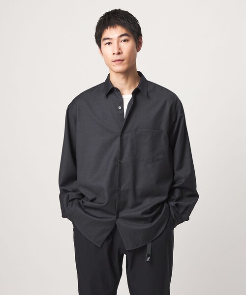 green label relaxing(グリーンレーベルリラクシング)の「ウォッシャブル ビエラジャストルーズ 長袖 シャツ(シャツ/ブラウス・メンズ・モカ/コバルトブルー/ダークグレー・S/M/L/XL)」の2枚目の写真