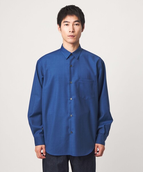 green label relaxing(グリーンレーベルリラクシング)の「ウォッシャブル ビエラジャストルーズ 長袖 シャツ(シャツ/ブラウス・メンズ・モカ/コバルトブルー/ダークグレー・S/M/L/XL)」の11枚目の写真
