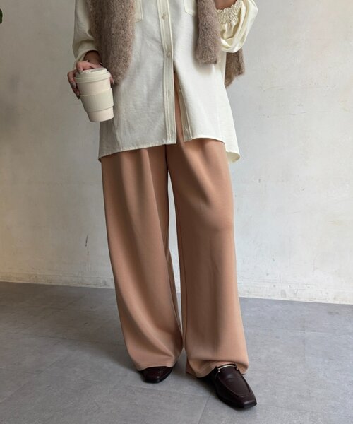 Jena espace merveilleux(ジェナ エスパスメルヴェイユ)の「ボンディングイージーパンツ(その他パンツ・レディース・ベージュ/グレー・FREE)」の1枚目の写真