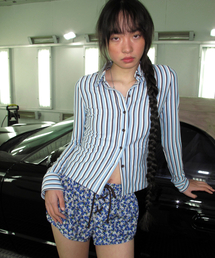 CENTAUR.KR（セントール）の「STRIPE SLIM PK SHIRTS_SKY BLUE（ポロシャツ）」