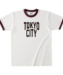 NIPOP(ニポップ) 半袖Tシャツ リンガー 東京 TOKYO ロゴ プリント オープンエンド インバウンド お土産 レディース