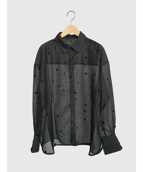 FIKA.(フィーカ)の「Sheer dot shirt(シャツ/ブラウス・レディース・ブラウン/ブラック・MEDIUM)」の17枚目の写真
