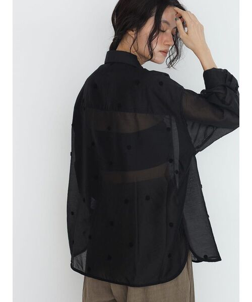 FIKA.(フィーカ)の「Sheer dot shirt(シャツ/ブラウス・レディース・ブラウン/ブラック・MEDIUM)」の19枚目の写真