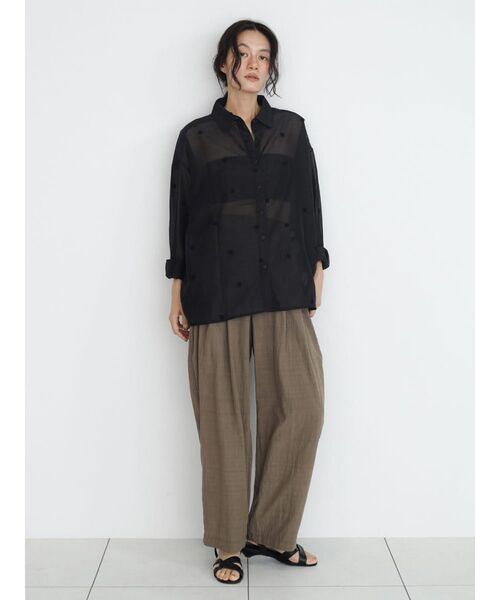 FIKA.(フィーカ)の「Sheer dot shirt(シャツ/ブラウス・レディース・ブラウン/ブラック・MEDIUM)」の22枚目の写真