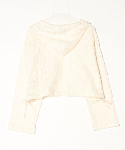 ROSE BUD（ローズバッド）の「MOLE LACE HOODIE（Tシャツ/カットソー・レディース・ブラック/ホワイト・ONE SIZE）」の22枚目の写真