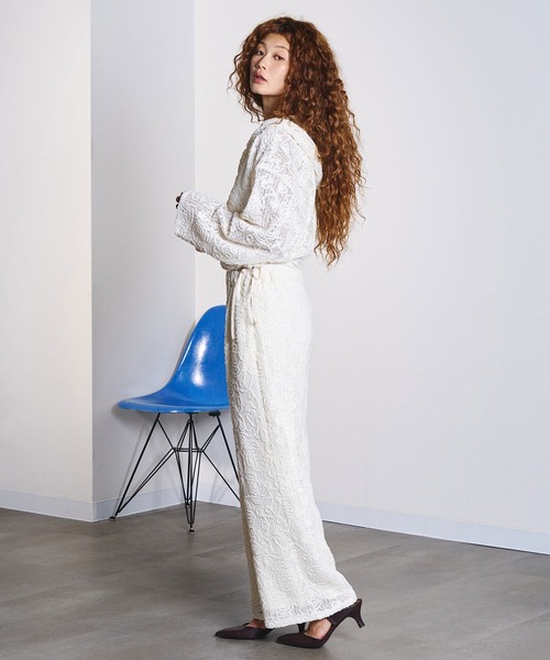 ROSE BUD（ローズバッド）の「MOLE LACE HOODIE（Tシャツ/カットソー・レディース・ブラック/ホワイト・ONE SIZE）」の8枚目の写真