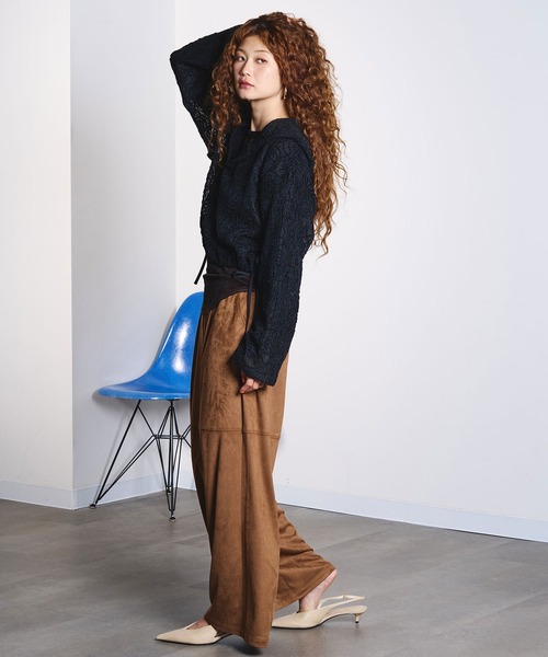 ROSE BUD（ローズバッド）の「MOLE LACE HOODIE（Tシャツ/カットソー・レディース・ブラック/ホワイト・ONE SIZE）」の20枚目の写真