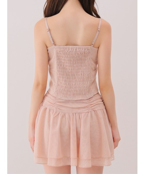 M me eme(エムミーエメ)の「Veil tulle ensemble onepiece(eme11100)(セットアップ・レディース・アイボリー/ピンク・FREE)」の17枚目の写真