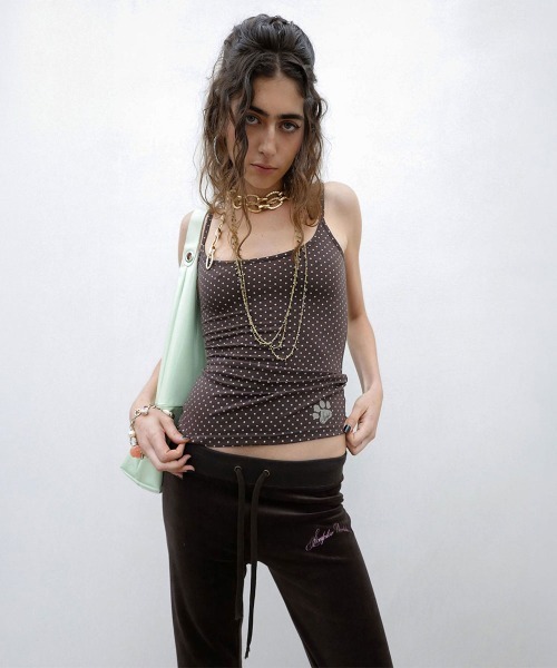SCULPTOR(スカルプター)の「Sweet Kitty Dot Tank Top(タンクトップ・レディース・ミント/ホワイト/ブラウン/パープル・SMALL/MEDIUM/LARGE)」の2枚目の写真